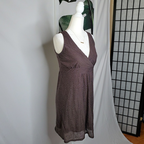 Athleta Dresses & Skirts - Athleta Las Palmas Dress Boho Paisley Brown V Neck